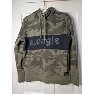 American Eagle Camouflage Hoodie Sweatshirt Men's Size S Outdoors Camping(766)